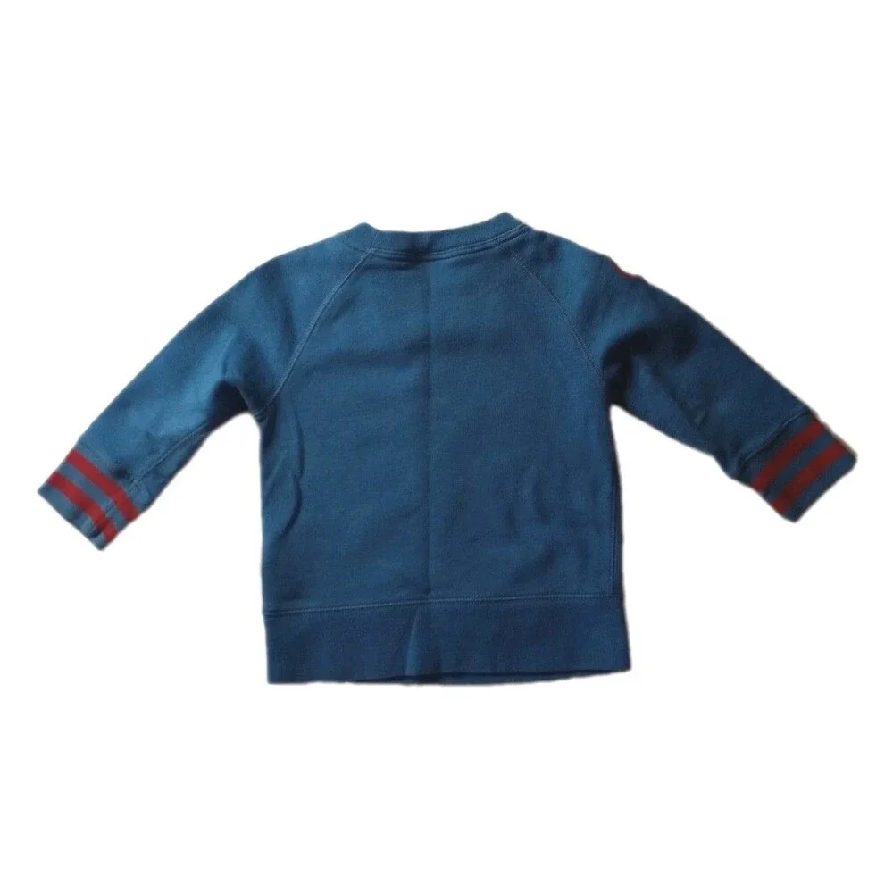 Baby GAP Junk Food Superman Fan Club Crewneck Sweater sz 3 Toddler Boy Blue/Red